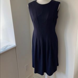 Lauren Ralph Lauren Navy pleated A-line dress